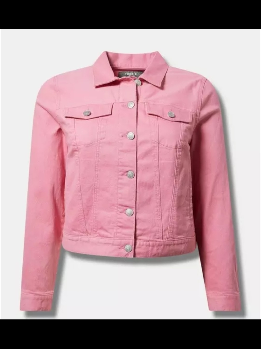 Pink Denim Trucker Jacket- Torrid Size 1